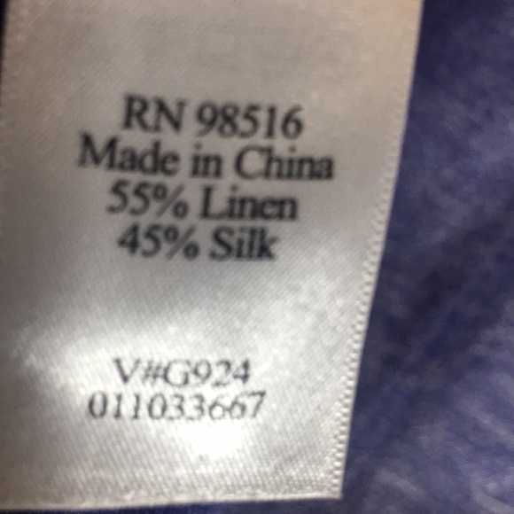 COLDWATER CREEK Perfect Pairing of Silk & Linen 3/4 Sleeve w/Button Cuff - Picture 15 of 16